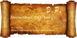 Derecskei Péter névjegykártya