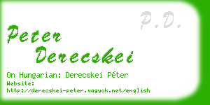 peter derecskei business card