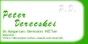 peter derecskei business card